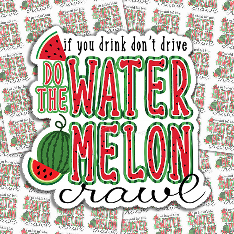 Watermelon Crawl Sticker Sheet Trendy Transfers