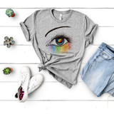 Pride Rainbow Eye Heart Sublimation Transfer