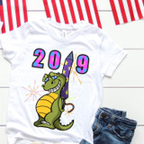 2019 Alligator With Fireworks Patriotic 4th of July Sublimation Transfer