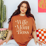 Wife Mom Boss DTF Heat Transfer