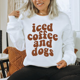 Iced Coffee And Dogs DTF Heat Transfer