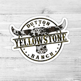 Yellowstone Bull Skull Die Cut Sticker