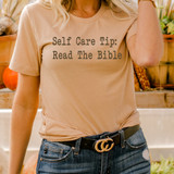 Self Care Tip: Read The Bible BROWN DTF Heat Transfer