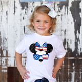 Patriotic Mouse Bow DTF Heat Transfer