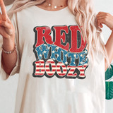 Red White Boozy DTF Heat Transfer