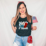 Red, White & Bloom WHITE DTF Heat Transfer