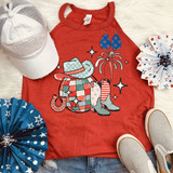 Patriotic Retro Western DTF Heat Transfer