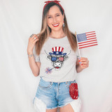 Patriotic Shaggy Cow Male DTF Heat Transfer