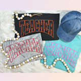 Teacher Orange PUFF Screen Print Heat Transfer