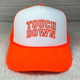 Touch Down Orange PUFF Hat/Pocket Screen Print Heat Transfer