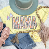 Embroidered Mama DTF Heat Transfer