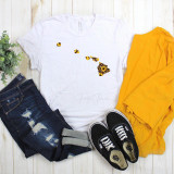 Hawaii Leopard Sunflower Sublimation Transfer, a white T-shirt with a sunflower and leopard print design resembling a Hawaiian island outline.