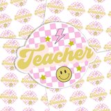 Checkered Teacher Sticker Sheet