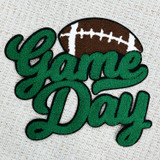 Green Game Day Football Chenille Patch