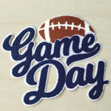 Navy Game Day Football Chenille Patch