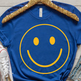 Yellow Gold Happy Face DTF Heat Transfer