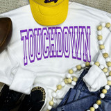 Touchdown Purple PUFF Screen Print Heat Transfer