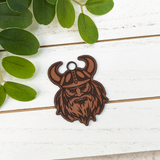 Viking Mascot Leather Keychain