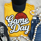 Basketball White Game Day Chenille Patch