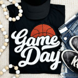 Basketball White Game Day Chenille Patch