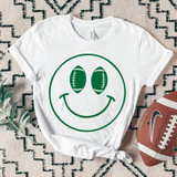Green Football Happy Face DTF Heat Transfer