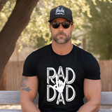 Rad Dad Solid White Skeleton Hand DTF Heat Transfer