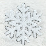 Snowflake White Chenille Patch