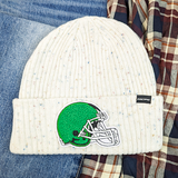 GREEN Football Helmet Hat/Pocket Chenille Patch