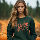 Fall In Love With Jesus DTF Heat Transfer, designed for decoration on clothing.