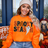 Spooky Season Faux Sequin DTF Heat Transfer