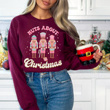 Nuts About Christmas Pink DTF Heat Transfer