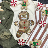 Sequin Gingerbread Man Patch