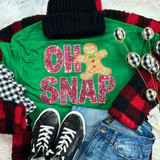 Oh Snap Faux Sequins Screen Print Heat Transfer