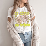 As Above So Below DTF Heat Transfer, a graphic design of hands with eyes and leaves on a white T-shirt.