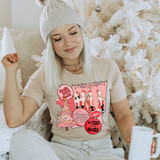 X-Mas Is So Fetch DTF Heat Transfer, printable design featuring Christmas elements and humorous text, for decorating apparel.