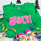 PINK Grinchy Chenille Patch