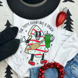 Out Here Lookin' Like A Snack Screen Print Heat Transfer, humorous design featuring a snack character with sunglasses and a drink, perfect for customization on clothing.