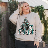 Turquoise Christmas DTF Heat Transfer