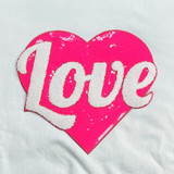 PINK Heart Sequin Patch