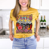 Faith Moves Mountains Faux Embroidery DTF Heat Transfer