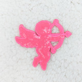 PINK CUPID Hat/Pocket Sequin Patch, pink sequin embroidered cupid with bow and arrow design.