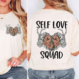 Skeleton Floral Heart Hand DTF Heat Transfer