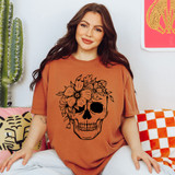 Floral Skull DTF Heat Transfer