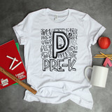 Pre K Typography Word Art Sublimation Transfer