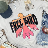 Free Bird Pink/Orange DTF Heat Transfer