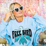 Free Bird Blue DTF Heat Transfer