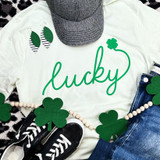 Lucky Green PUFF Screen Print Heat Transfer