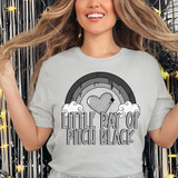 Little Ray Of Pitch Black Rainbow DTF Heat Transfer