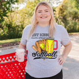 Hot Mess Always Stressed Softball Mama DTF Heat Transfer