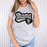 Wrestling Mama Heart FAUX Embroidery DTF Heat Transfer